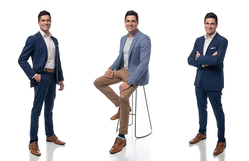 Suit and casual Branding Photos on white background in Sydney