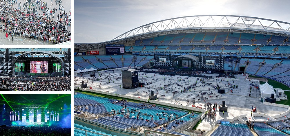 2AM, 4minute, BEAST, CN Blue, Kara, MBLAQ, miss A, Secret, SHINee, SISTAR, SNSD, TVXQ performing in concert at the K-pop Music Fest Sydney