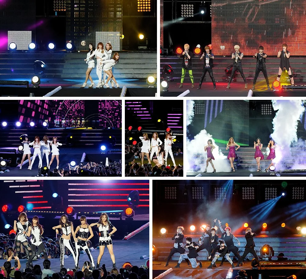 2AM, 4minute, BEAST, CN Blue, Kara, MBLAQ, miss A, Secret, SHINee, SISTAR, SNSD, TVXQ performing in concert at the K-pop Music Fest Sydney