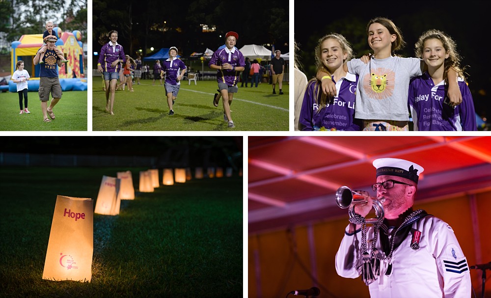 Participants in the evening at North Shore Cancer Council Relay For Life 2014