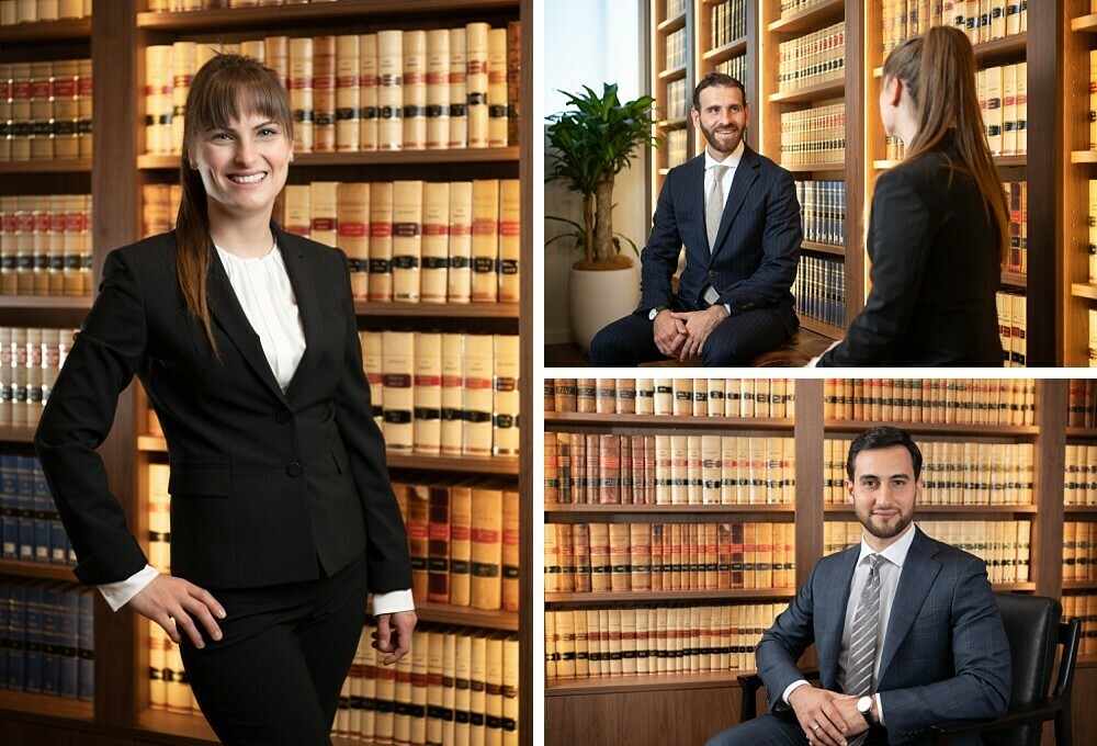 Sydney Lawyers professional photographs in front of bookcase
